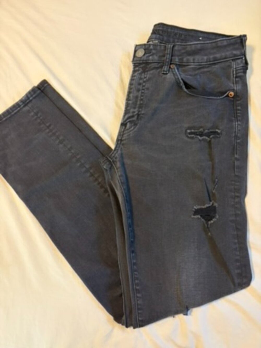 American Eagle Next Level Flex Skinny Jeans Men’s 31x32 Black Distressed